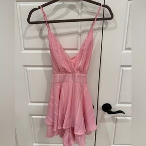 @Balance Pink Strappy Women's Romper